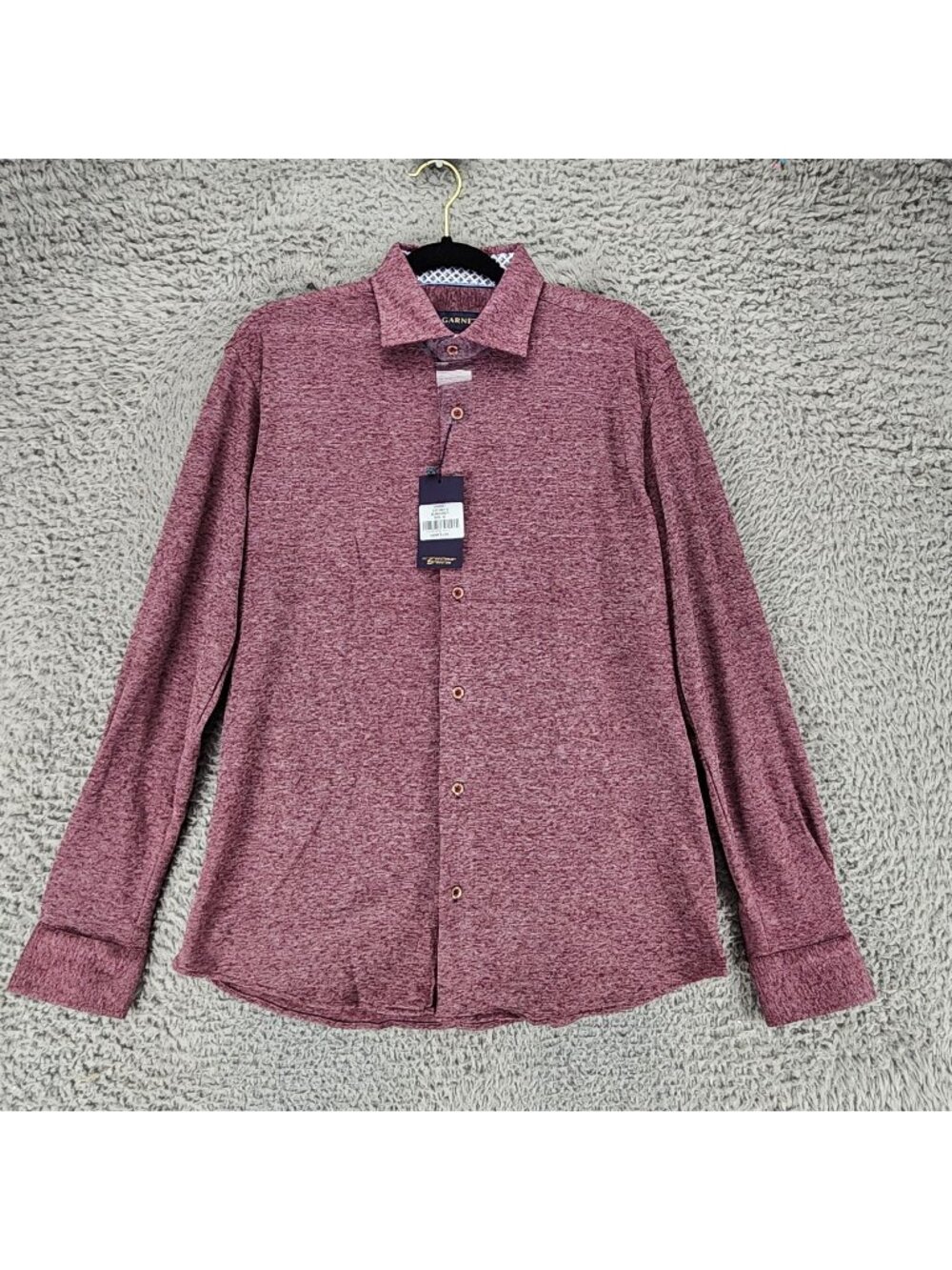 Garnet Shirt Mens Medium Red Long Sleeve Button Up *NWT*